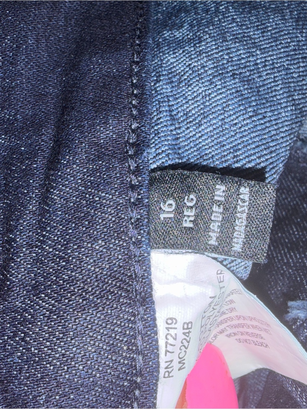 Women's Straight-Leg Dark Blue Jeans - Picture 5 of 5